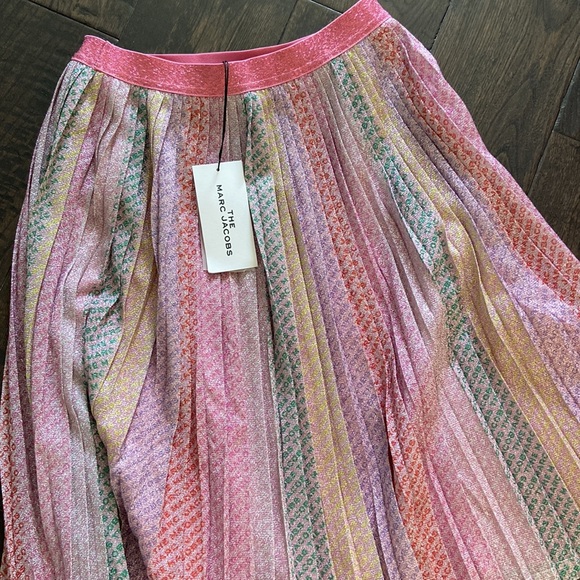 The Marc jacobs metallic pleated skirt rainbow logo print 12Y/156 - Picture 3 of 9